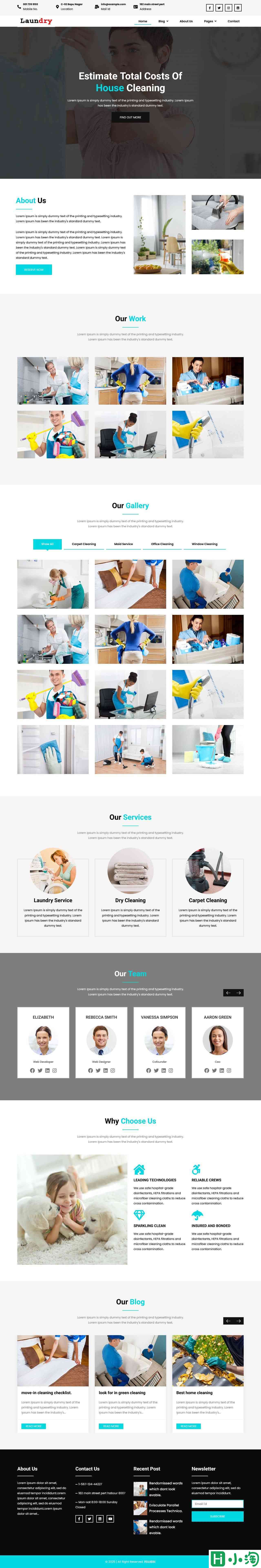 高品质清洁服务网站模板-PC预览